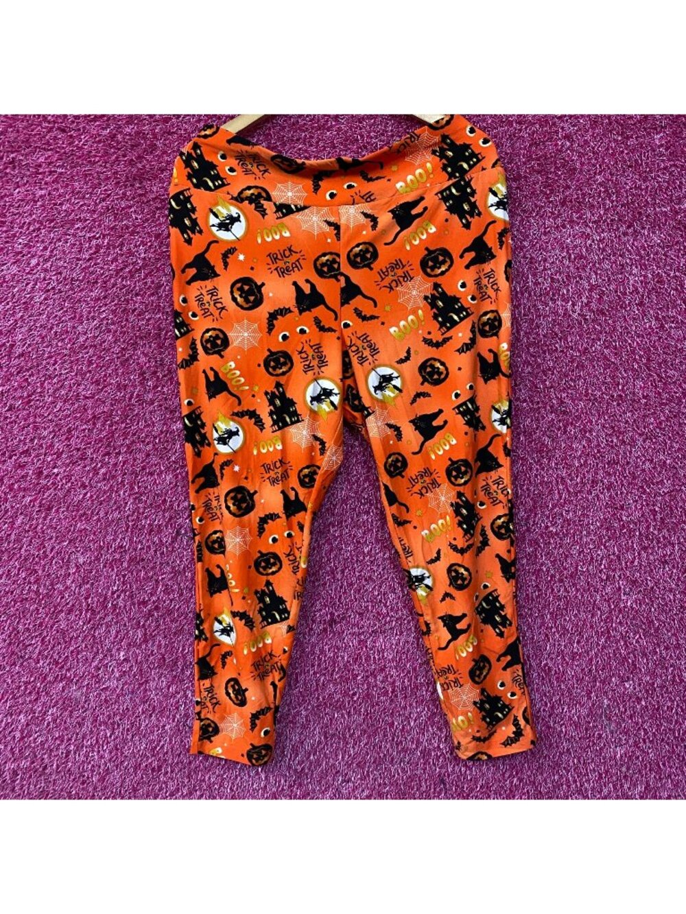 Terra & Sky Halloween Print Trick or Treat Pajama Pants Orange 2XL